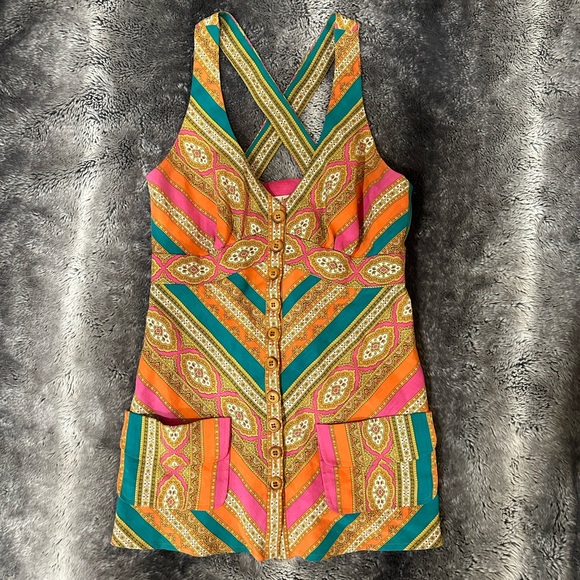 SOLD - 👗Nanette Lepore Pashima Patterned Mini Dress👗 - Picture 3 of 9